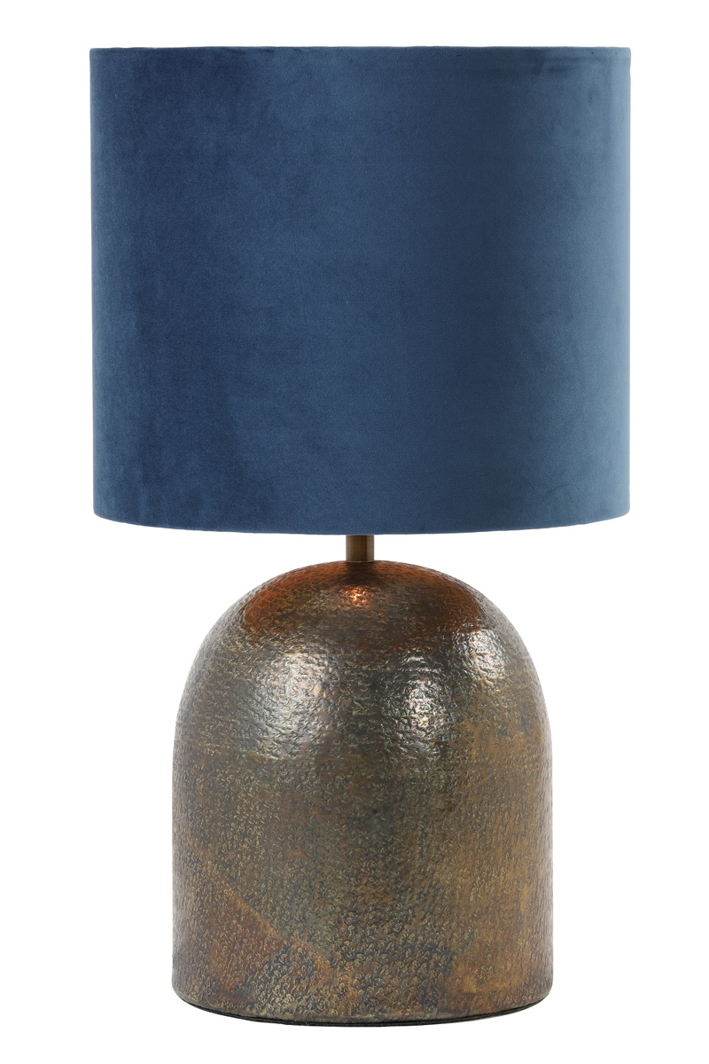 Light & Living - Lampenkap VELOURS - 35x35x30 - Blauw