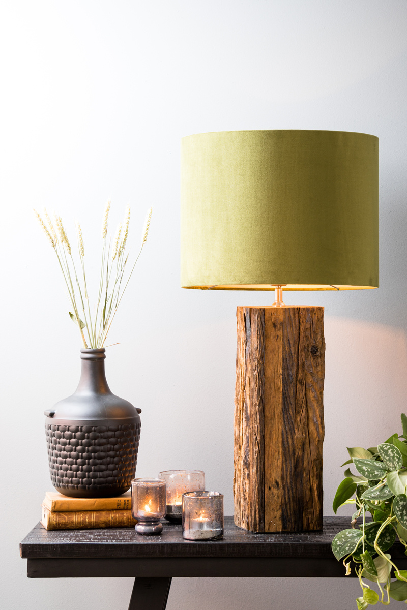 Light & Living - Lampenkap VELOURS - 40x40x30 - Groen