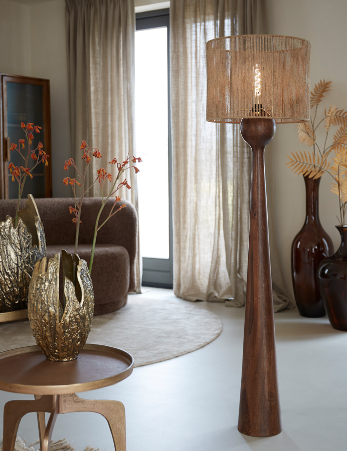 Light & Living - Lampenkap TOSSA - 40x40x30 - Bruin