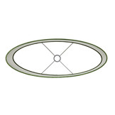 Light & Living - Lampenkap VELOURS - 58x24x32 - Groen