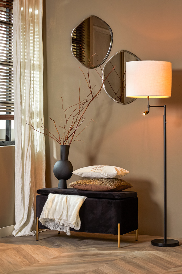 Light & Living - Vloerlamp MONTANA  - 25x25x140cm - Zwart