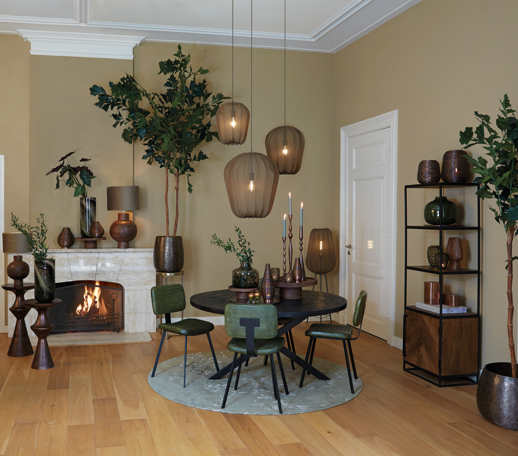 Light & Living - Vloerlamp PLUMERIA  - 42x42x132cm - Groen