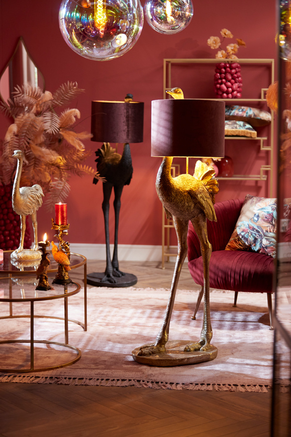 Light & Living - Vloerlamp OSTRICH  - 62x50x146.5cm - Brons