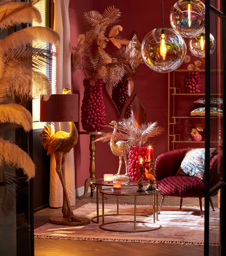 Light & Living - Vloerlamp OSTRICH  - 62x50x146.5cm - Brons