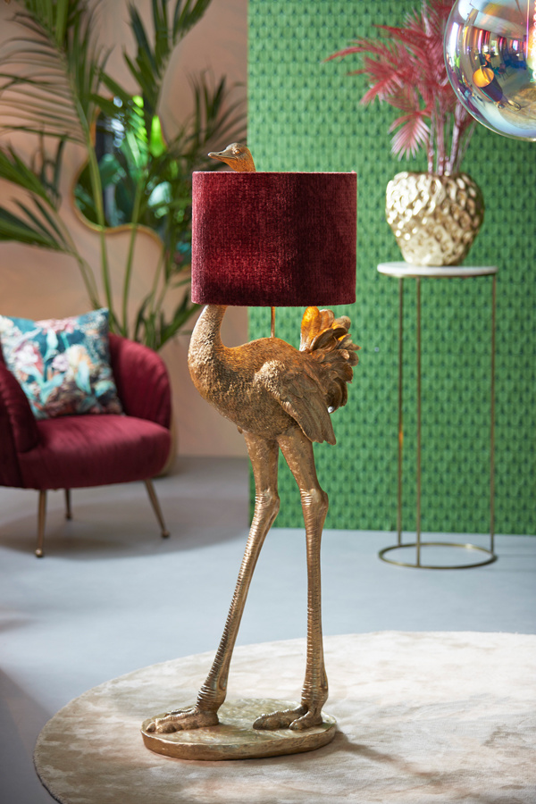 Light & Living - Vloerlamp OSTRICH  - 62x50x146.5cm - Brons