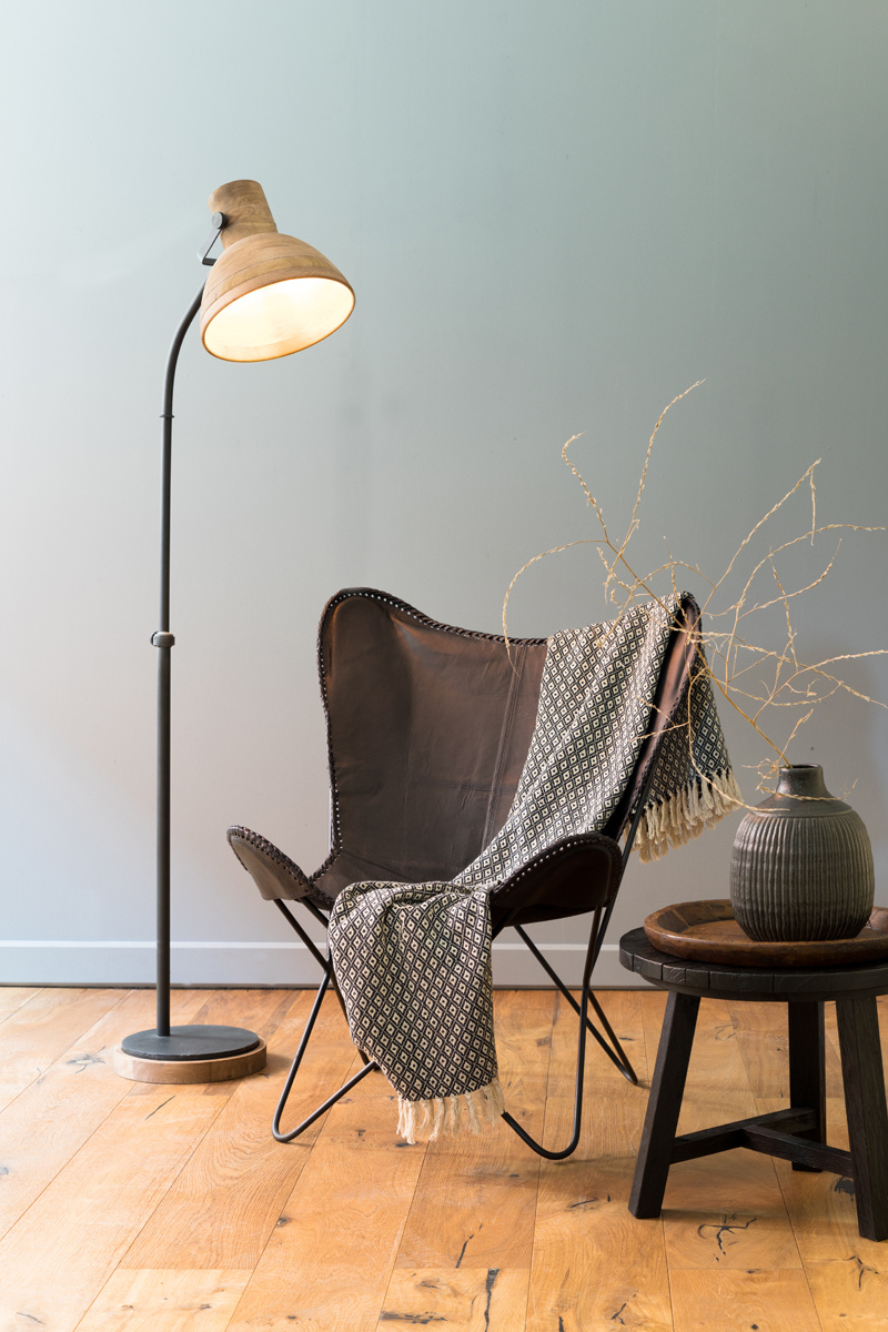 Light & Living - Vloerlamp IMBERT  - 47x29x129cm - Bruin