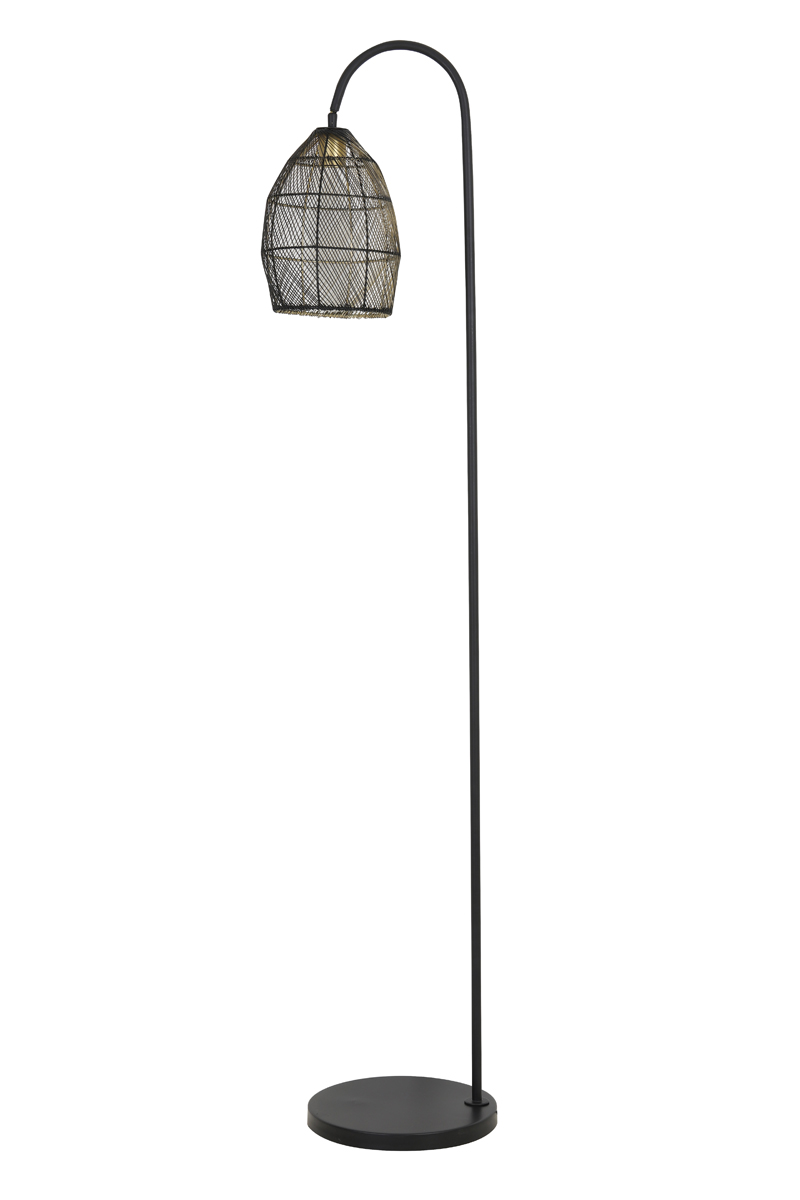 Light & Living - Vloerlamp MEYA  - 34x30.5x172cm - Zwart