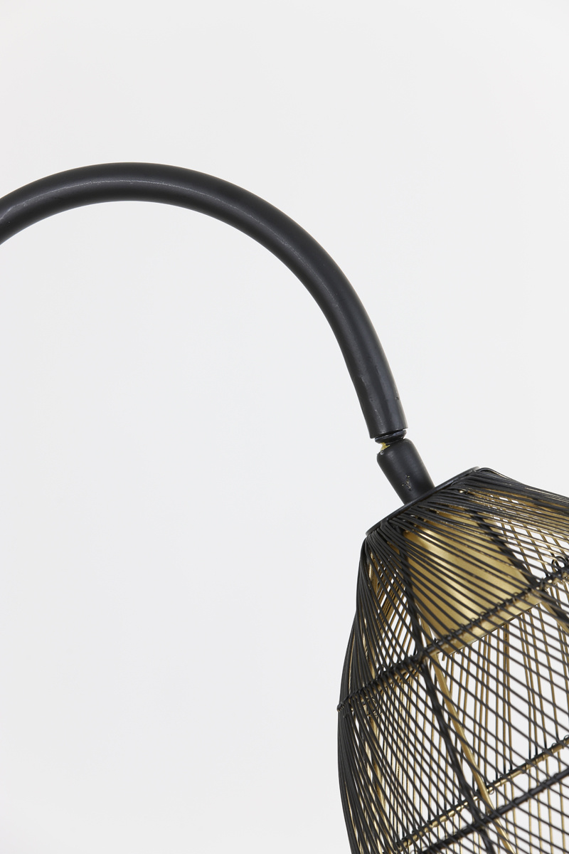 Light & Living - Vloerlamp MEYA  - 34x30.5x172cm - Zwart