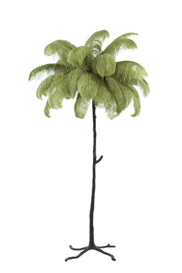 Light & Living - Vloerlamp FEATHER  - 95x95x180cm - Groen