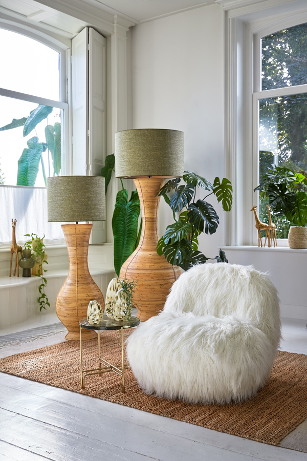 Light & Living - Vloerlamp BUPAK  - 42x42x145cm - Bruin