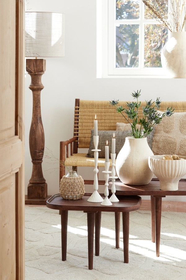 Light & Living - Vloerlamp ROBBIA  - 23x23x125cm - Bruin