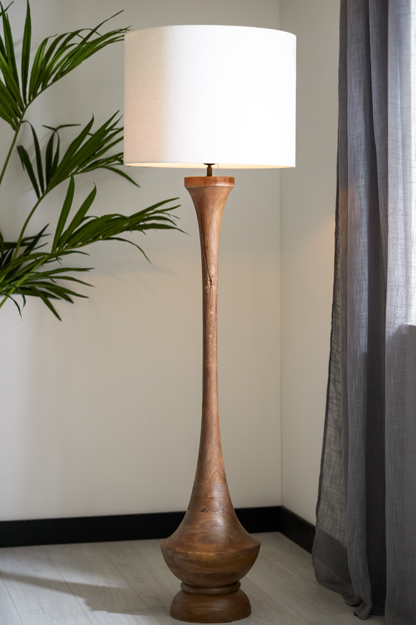 Light & Living - Vloerlamp NICOLO  - 30x30x130cm - Bruin