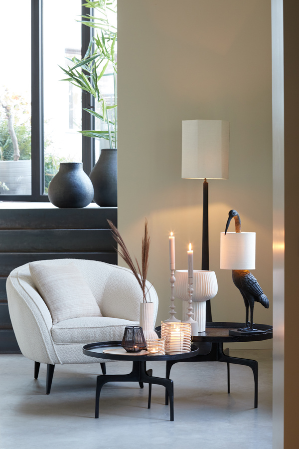 Light & Living - Vloerlamp JOVANY  - 25x25x135cm - Zwart