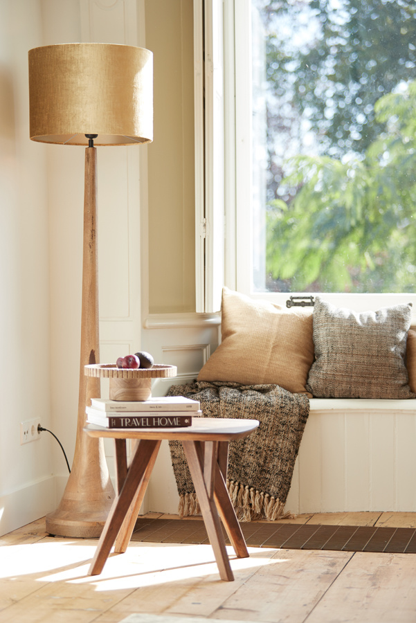 Light & Living - Vloerlamp JOVANY  - 25x25x135cm - Bruin