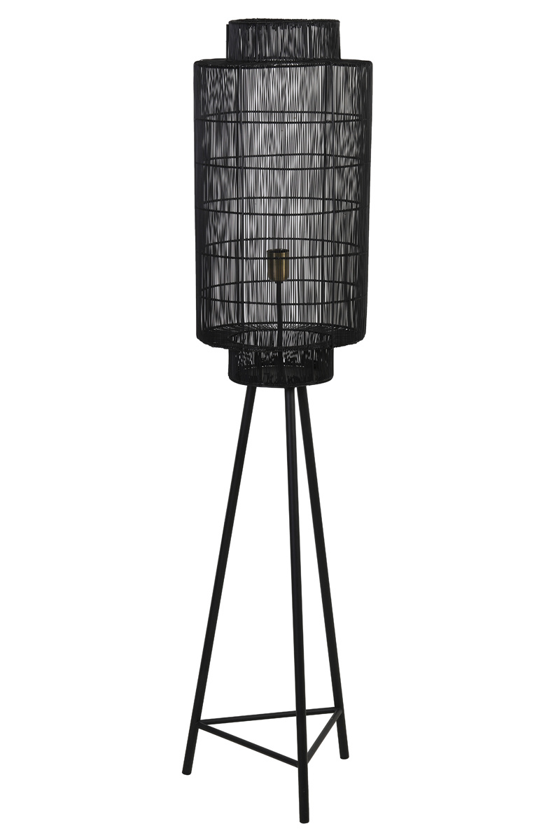 Light & Living - Vloerlamp GRUARO  - 32x32x150cm - Zwart