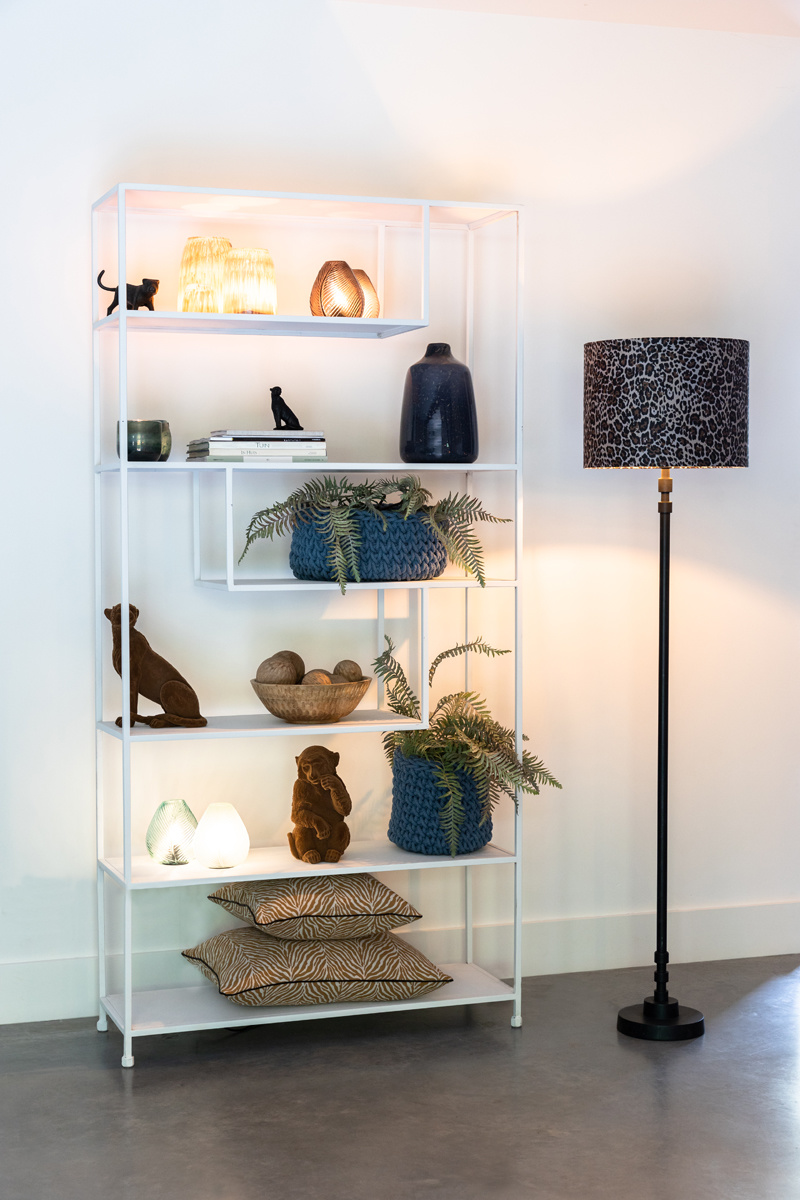 Light & Living - Vloerlamp BHUTAN  - 21.5x21.5x145cm - Zwart