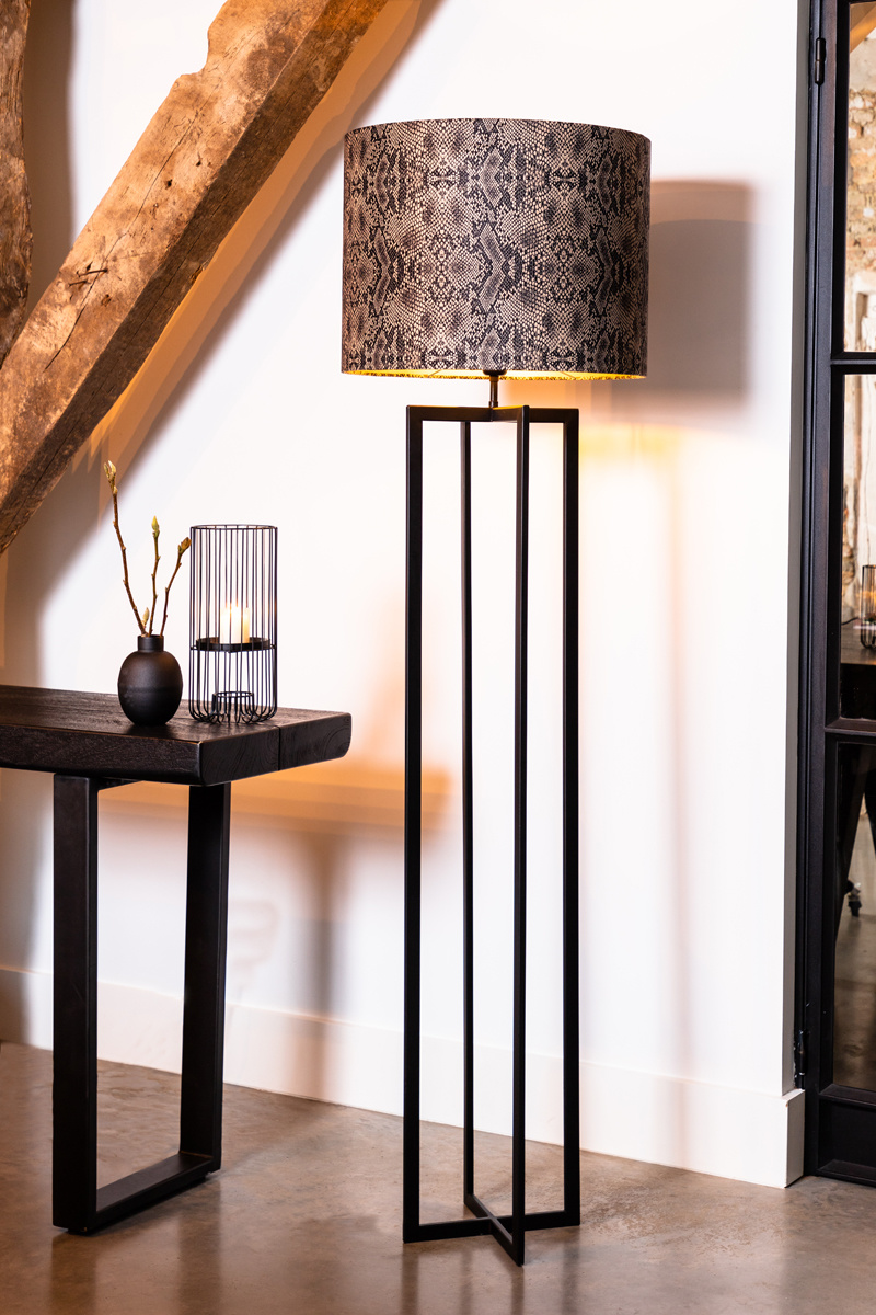 Light & Living - Vloerlamp MACE  - 30x30x140cm - Zwart
