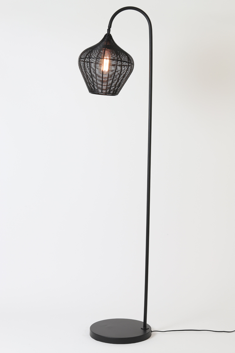 Light & Living - Vloerlamp ALVARO  - 35x30x160cm - Zwart