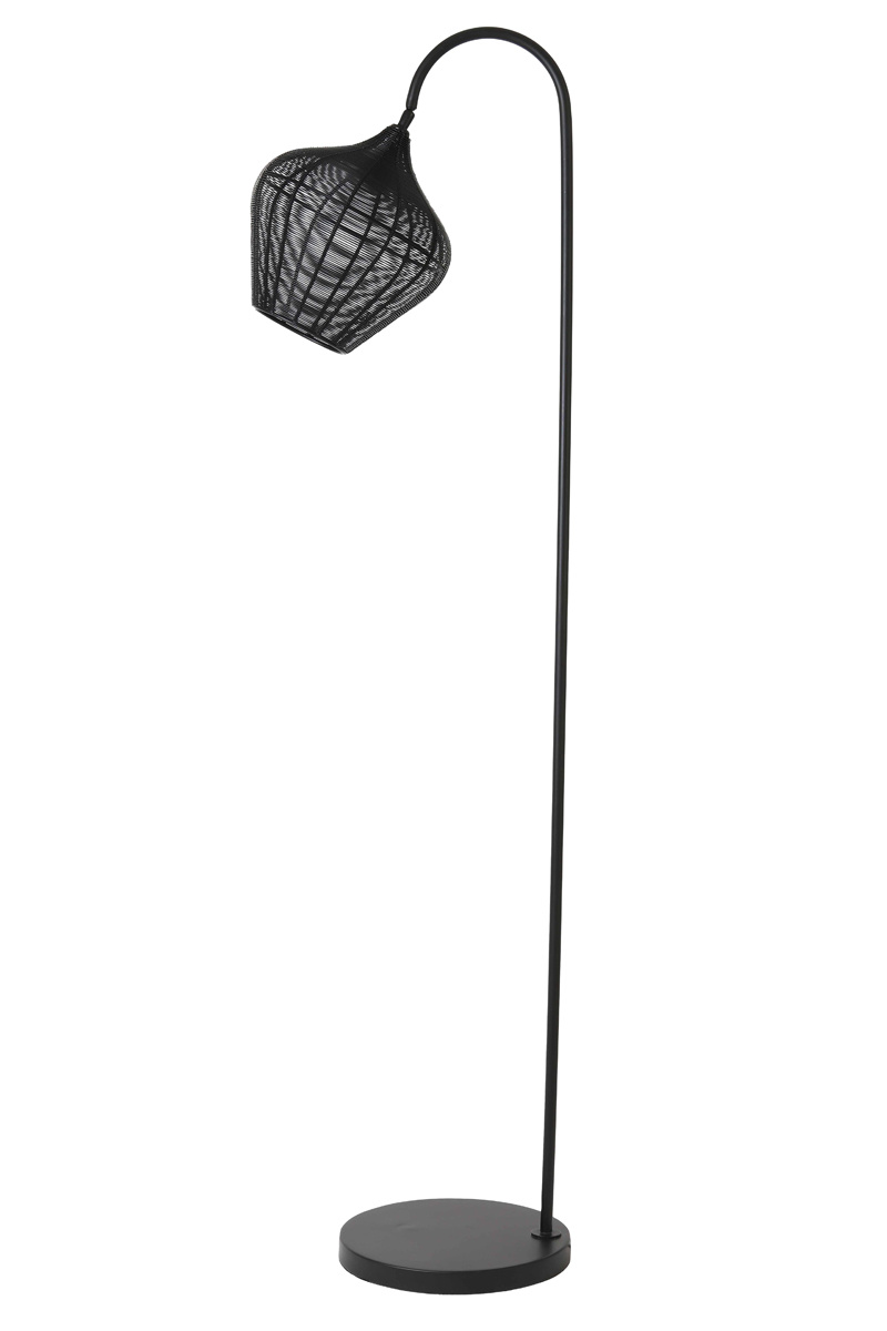 Light & Living - Vloerlamp ALVARO  - 35x30x160cm - Zwart