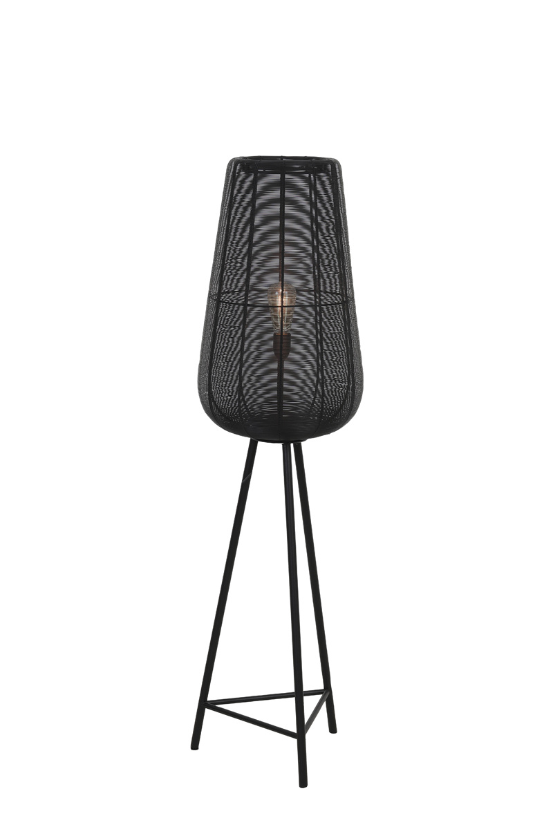 Light & Living - Vloerlamp ADETA  - 37x37x135cm - Zwart