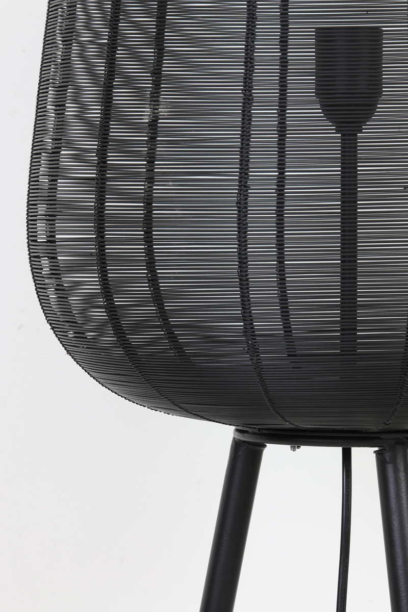 Light & Living - Vloerlamp ADETA  - 37x37x135cm - Zwart