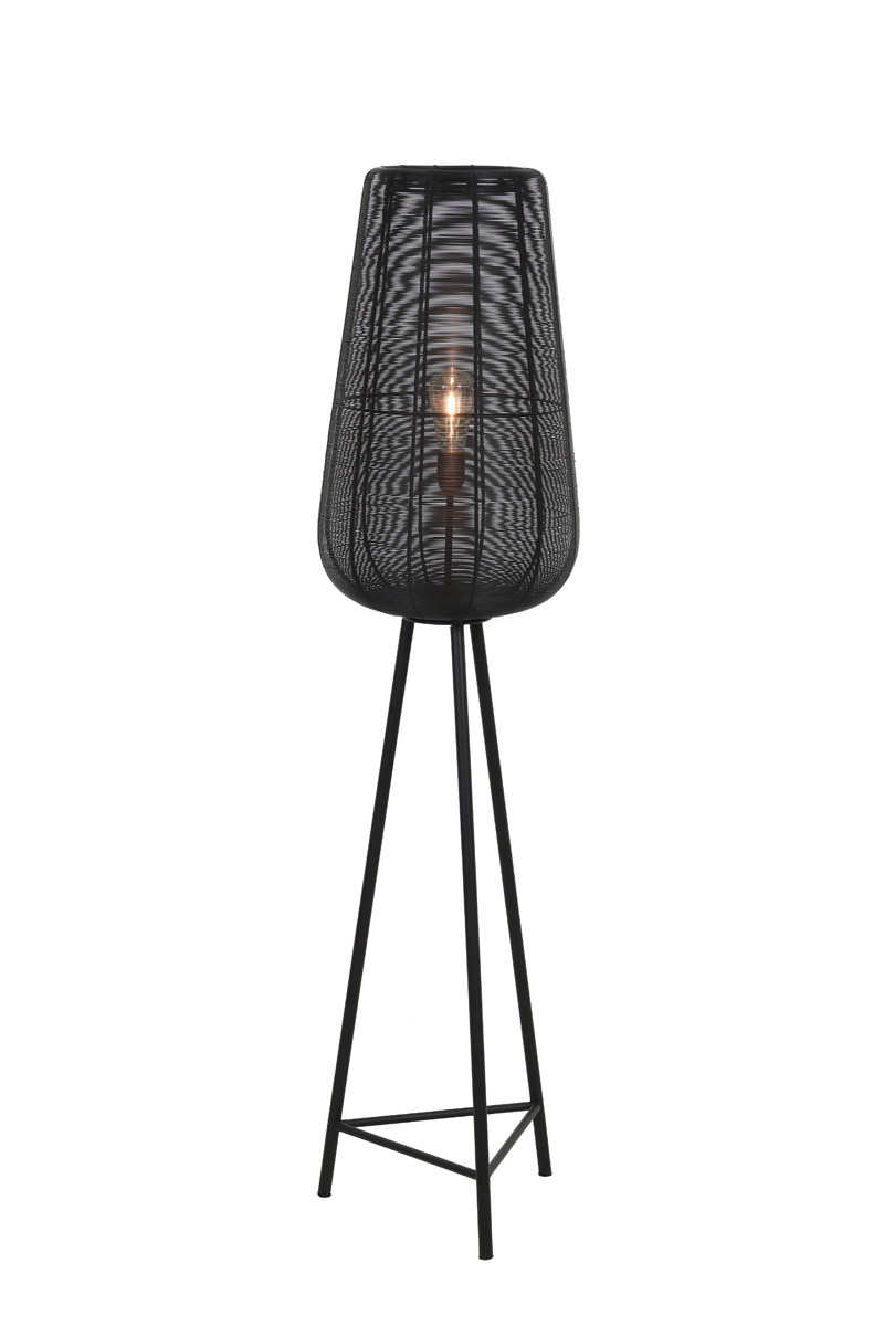 Light & Living - Vloerlamp ADETA  - 37x37x147cm - Zwart