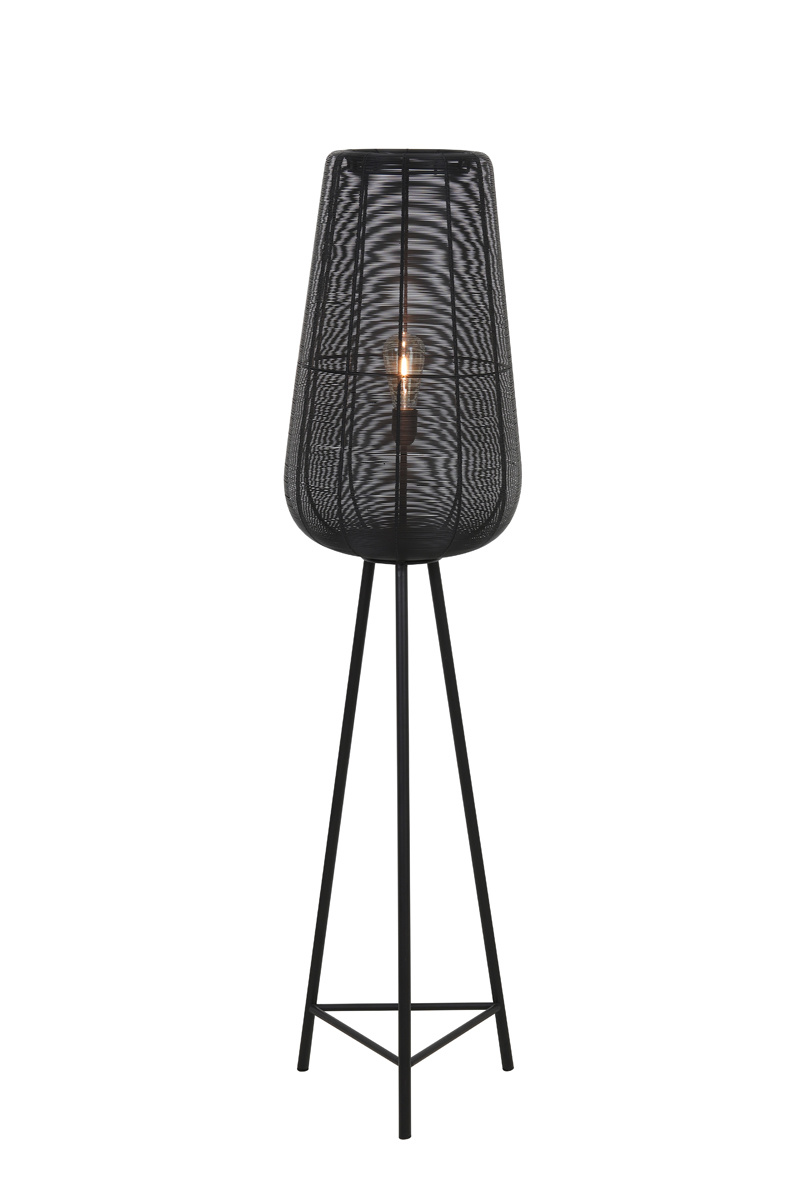 Light & Living - Vloerlamp ADETA  - 37x37x147cm - Zwart