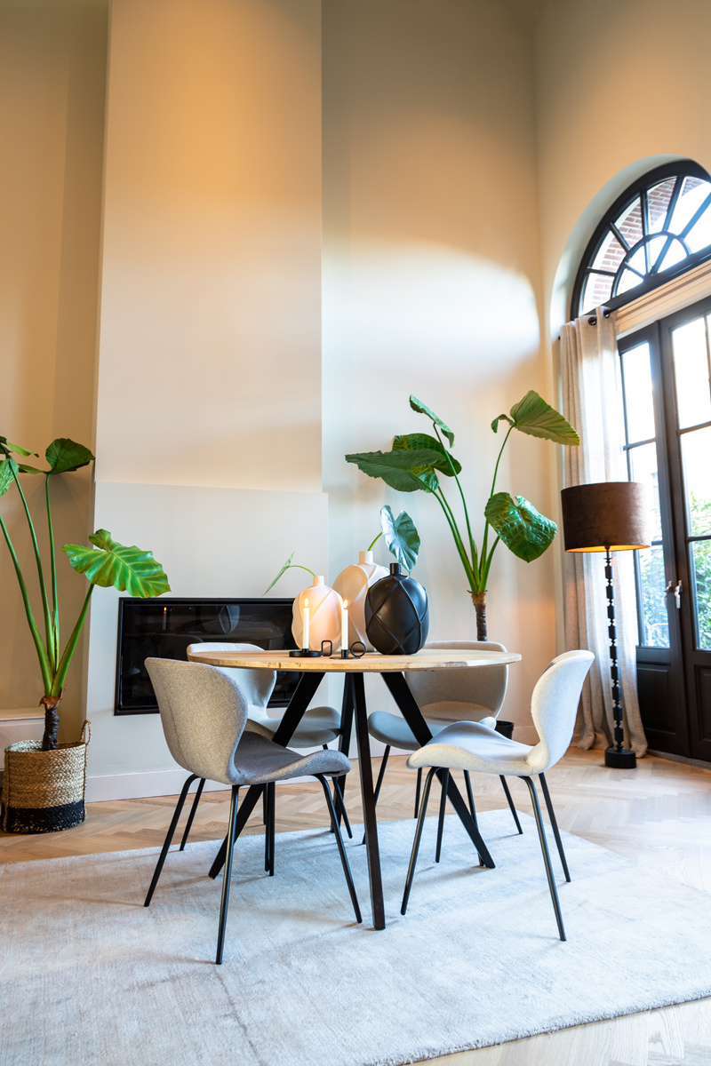 Light & Living - Vloerlamp GITAYA  - 18x18x135cm - Zwart