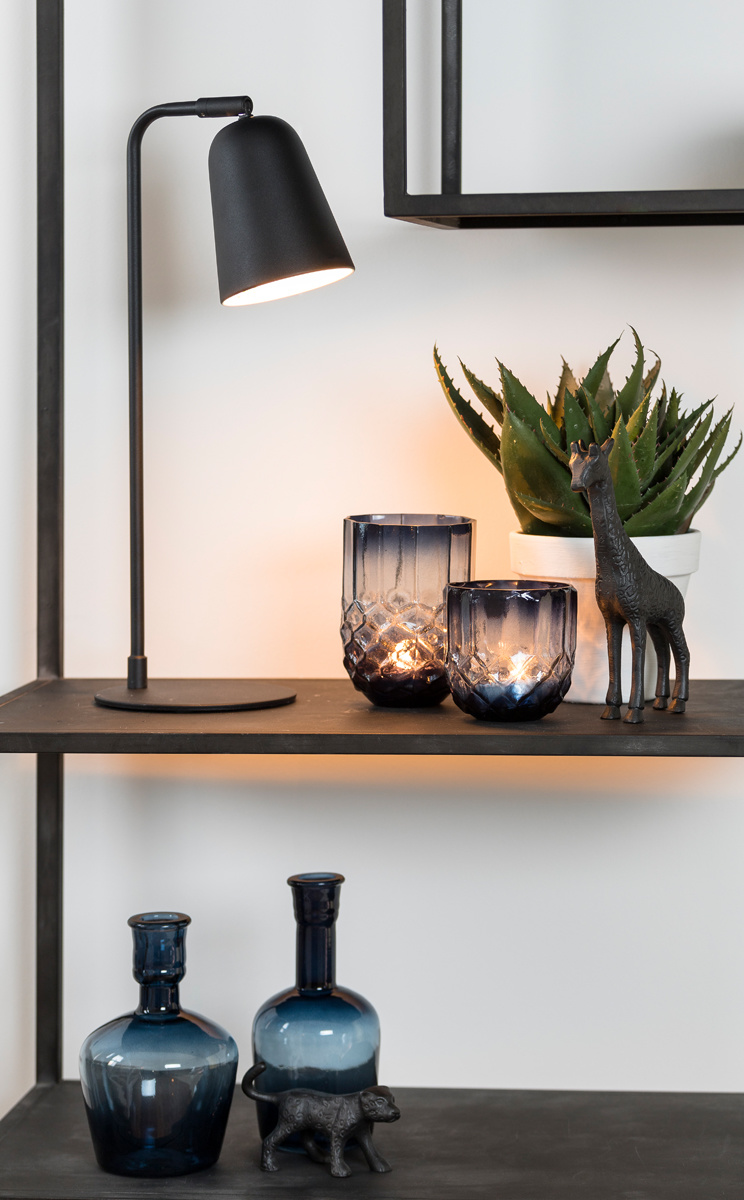 Light & Living - Tafellamp SALOMO - Ø16x48cm - Zwart