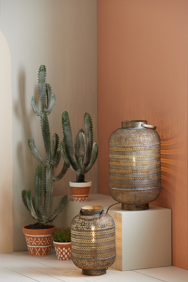 Light & Living - Tafellamp UDUPI - Ø31x45.5cm - Bruin