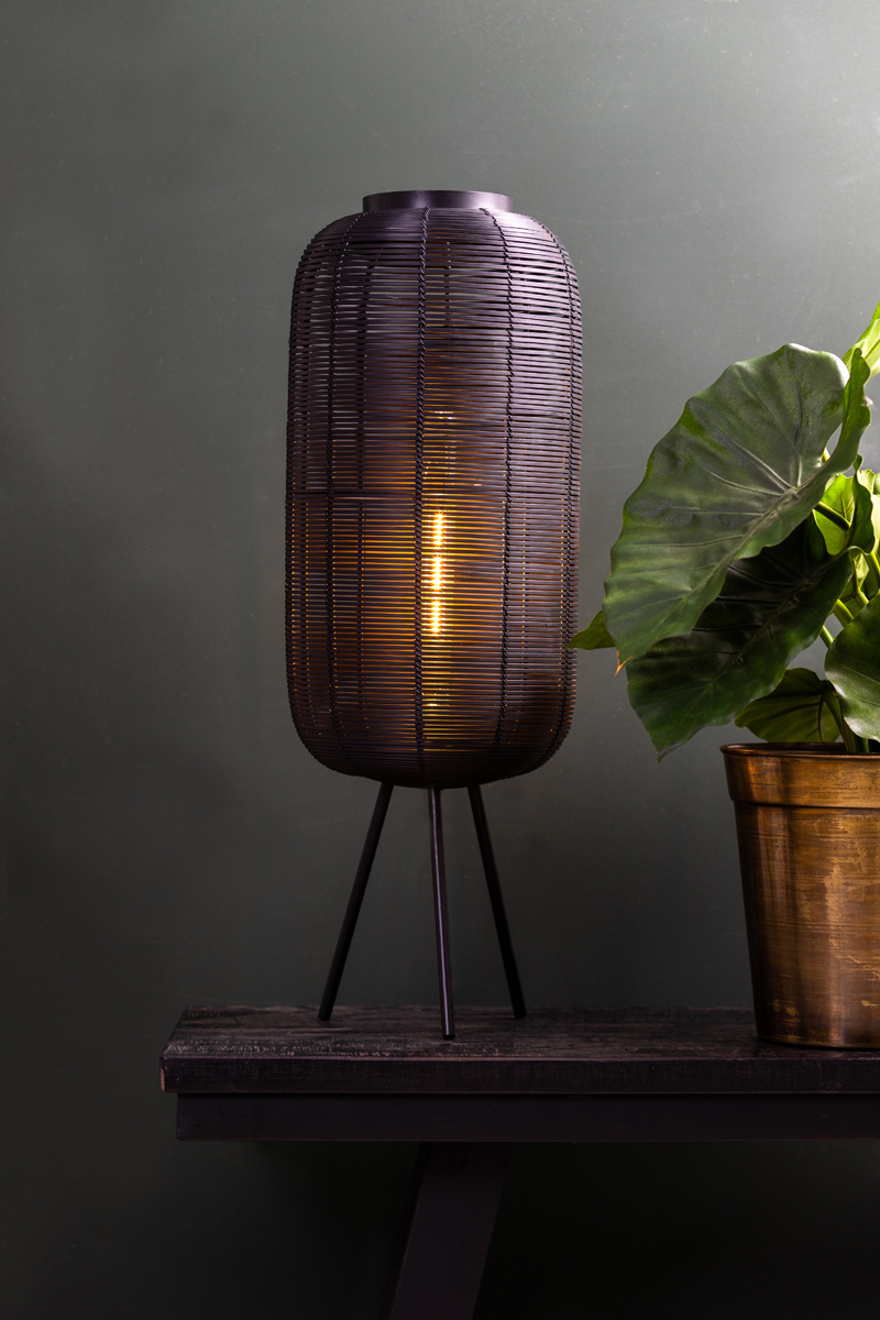 Light & Living - Tafellamp TOMEK - Ø21x55cm - Zwart