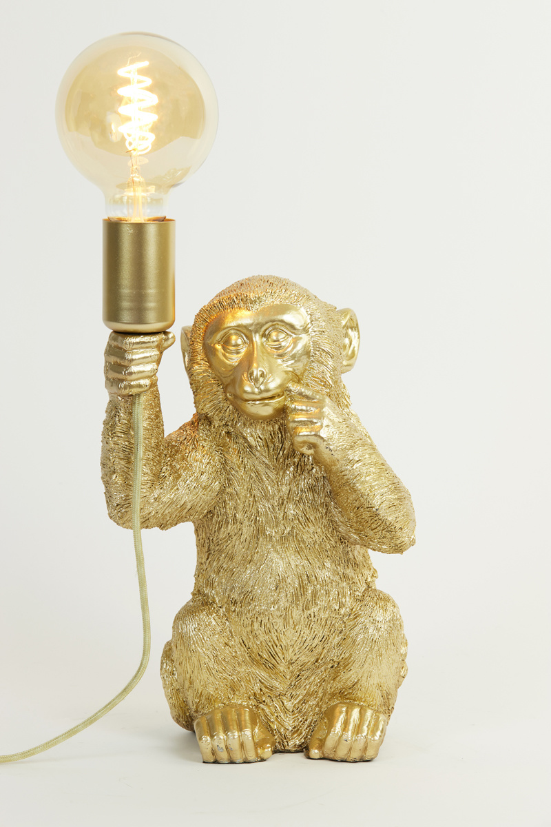Light & Living - Tafellamp MONKEY  - 20x19.5x34cm - Goud