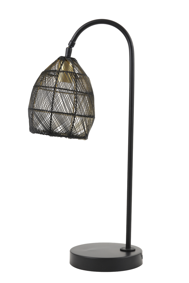 Light & Living - Tafellamp MEYA - 23x18x60cm - Zwart