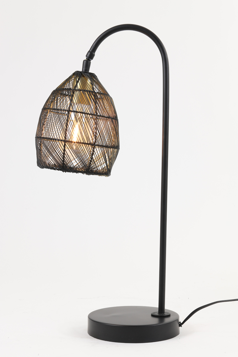Light & Living - Tafellamp MEYA - 23x18x60cm - Zwart
