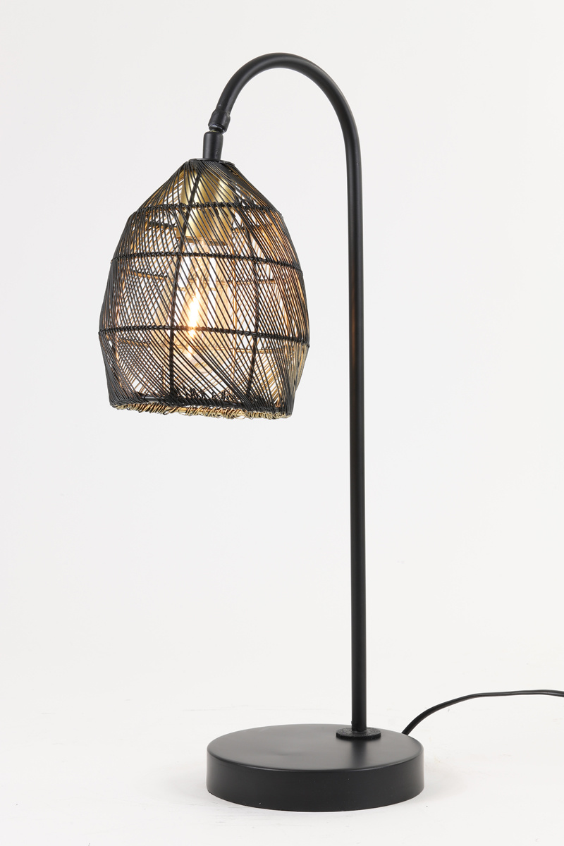 Light & Living - Tafellamp MEYA - 23x18x60cm - Zwart