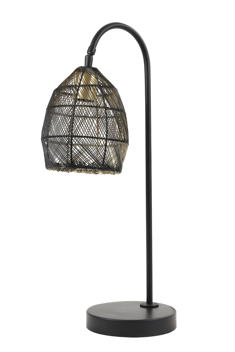 Light & Living - Tafellamp MEYA - 23x18x60cm - Zwart