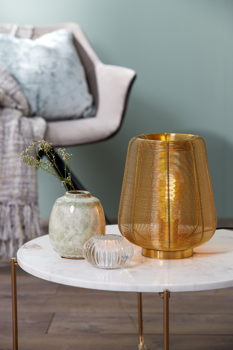 Light & Living - Tafellamp ADETA - Ø22x26cm - Goud