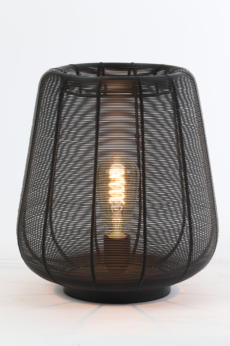 Light & Living - Tafellamp ADETA - Ø29x31.5cm - Zwart