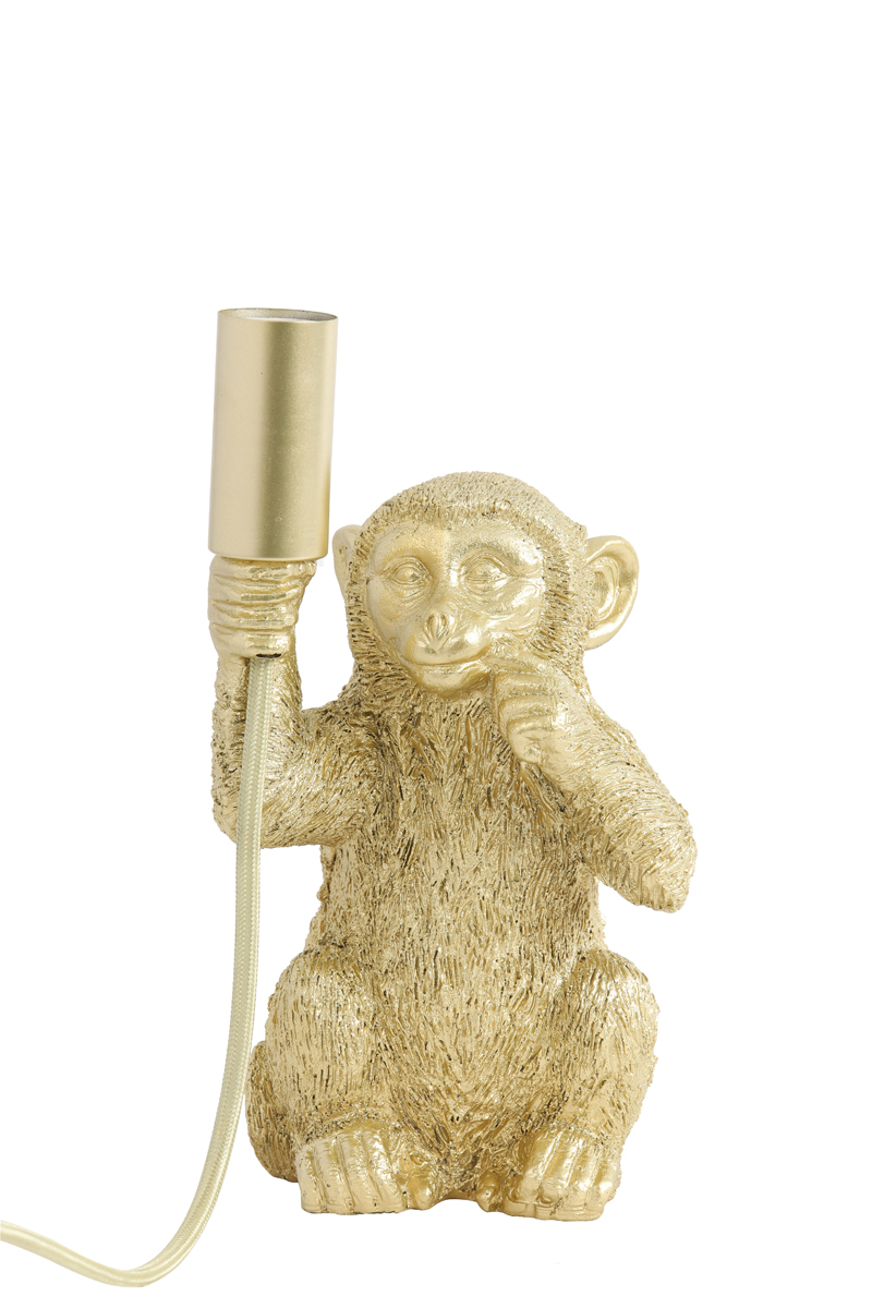 Light & Living - Tafellamp MONKEY - 13x12.5x23.5cm - Goud