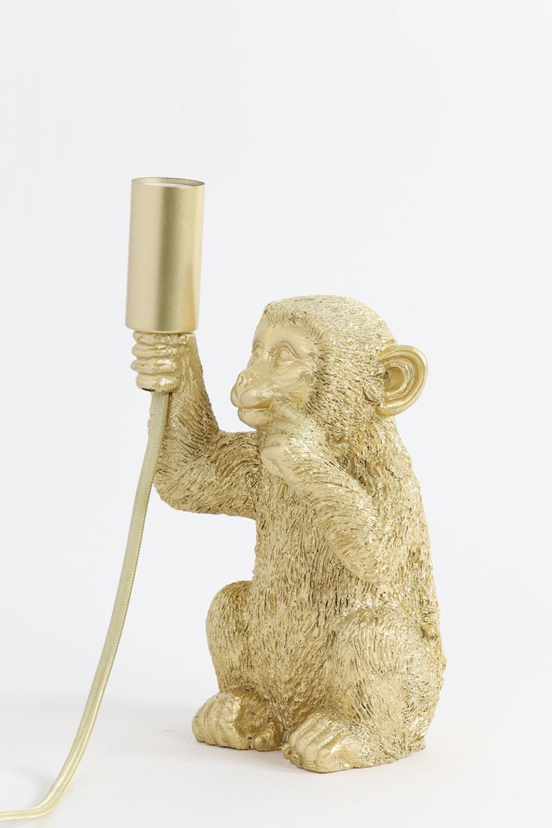 Light & Living - Tafellamp MONKEY - 13x12.5x23.5cm - Goud