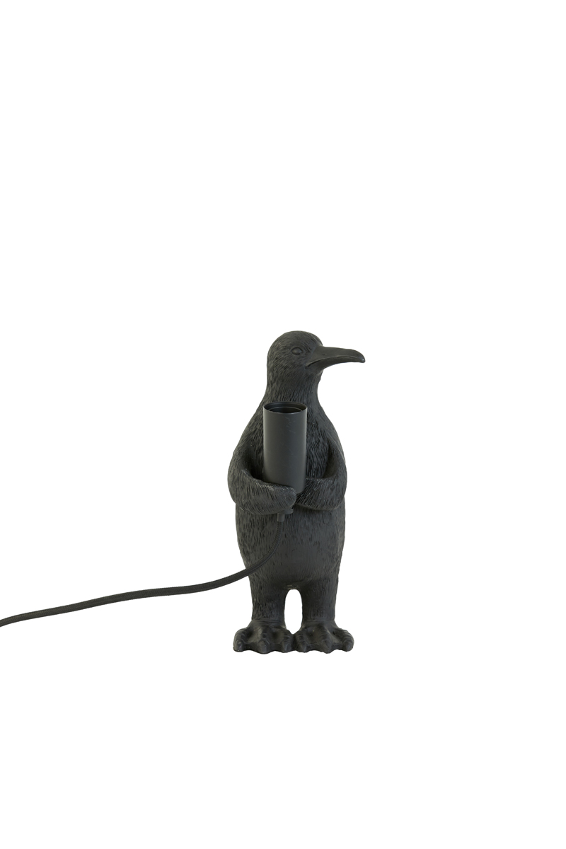 Light & Living - Tafellamp PENGUIN - Ø12x24cm - Zwart