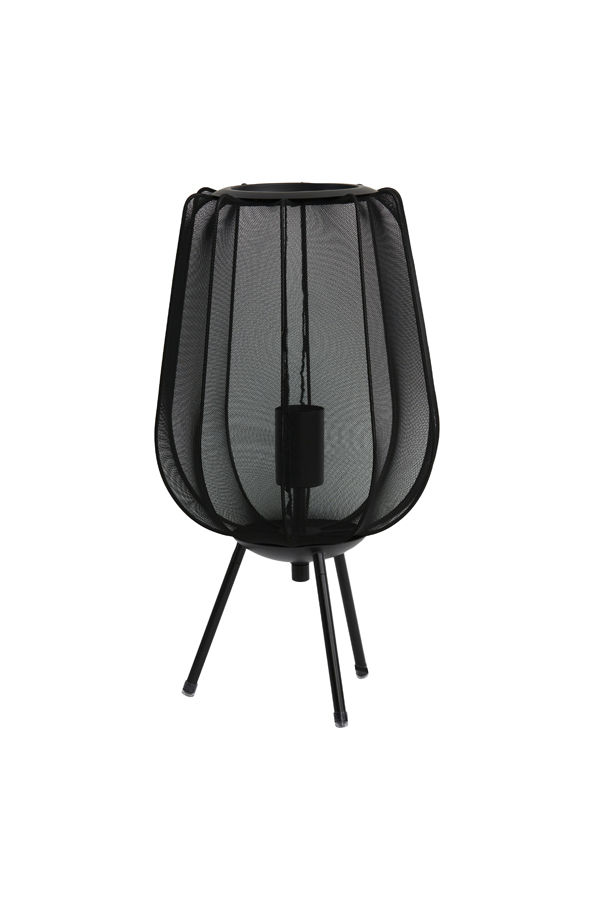 Light & Living - Tafellamp PLUMERIA - Ø25x45cm - Zwart