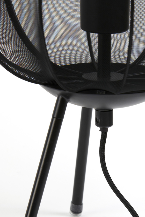 Light & Living - Tafellamp PLUMERIA - Ø25x45cm - Zwart