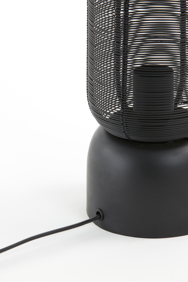 Light & Living - Tafellamp LEZUZA  - 13.5x13.5x49.5cm - Zwart