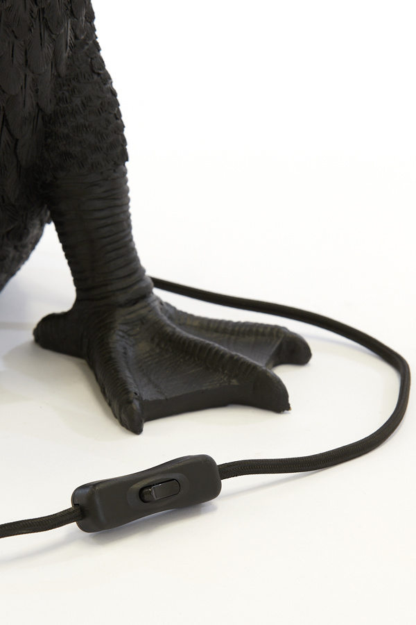 Light & Living - Tafellamp DUCK  - 23.5x23x48.5cm - Zwart