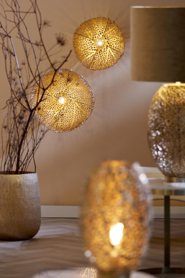 Light & Living - Wandlamp SINULA - Ø39x20cm - Goud