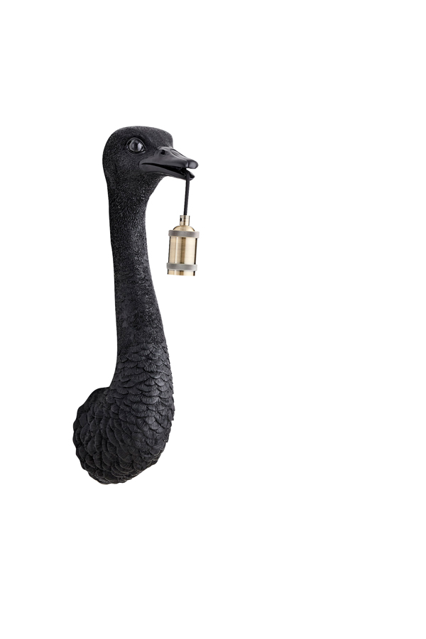 Light & Living - Wandlamp OSTRICH - 18x15.5x57.5cm - Zwart