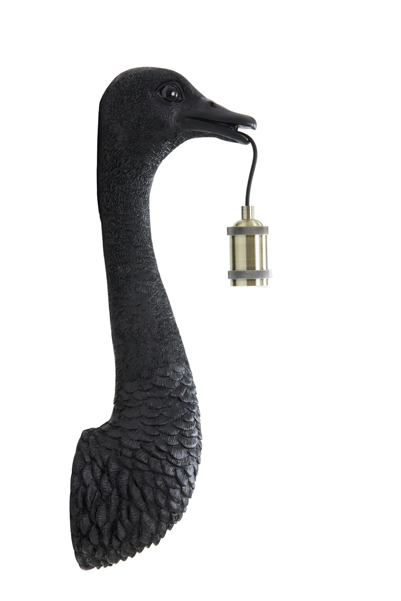 Light & Living - Wandlamp OSTRICH - 18x15.5x57.5cm - Zwart