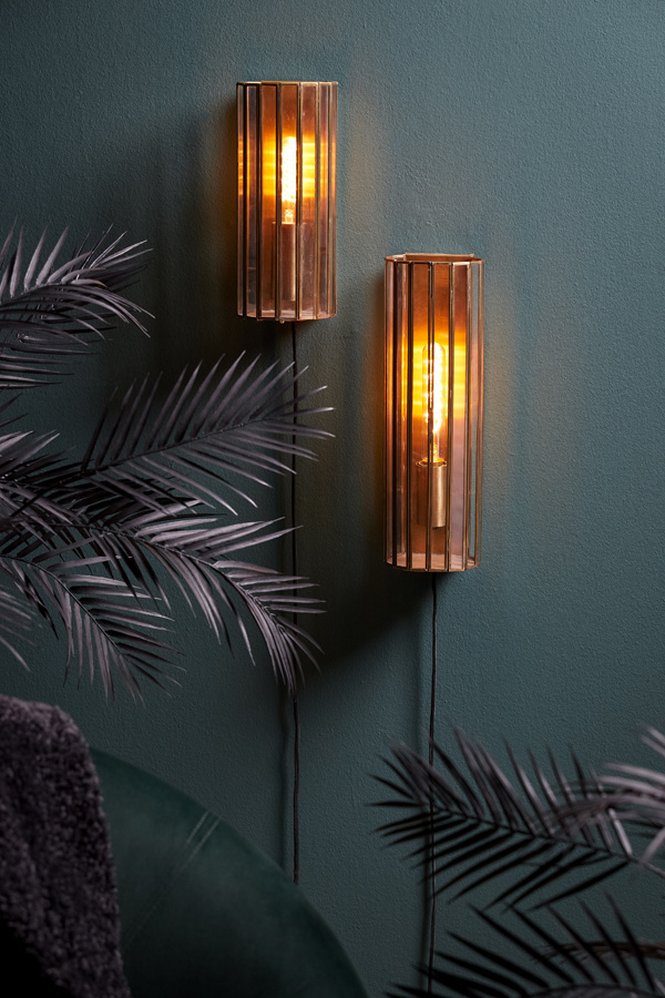 Light & Living - Wandlamp STRØBY - Ø13x41cm - Brons