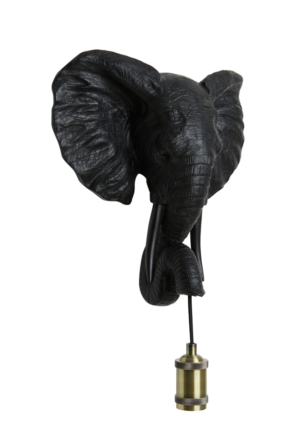 Light & Living - Wandlamp ELEPHANT - 35x13x36cm - Zwart